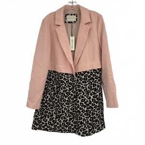 River Island Pink Animal Print Blazer | Women's Size 12